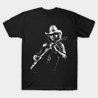 Black image hank singer art T-Shirt